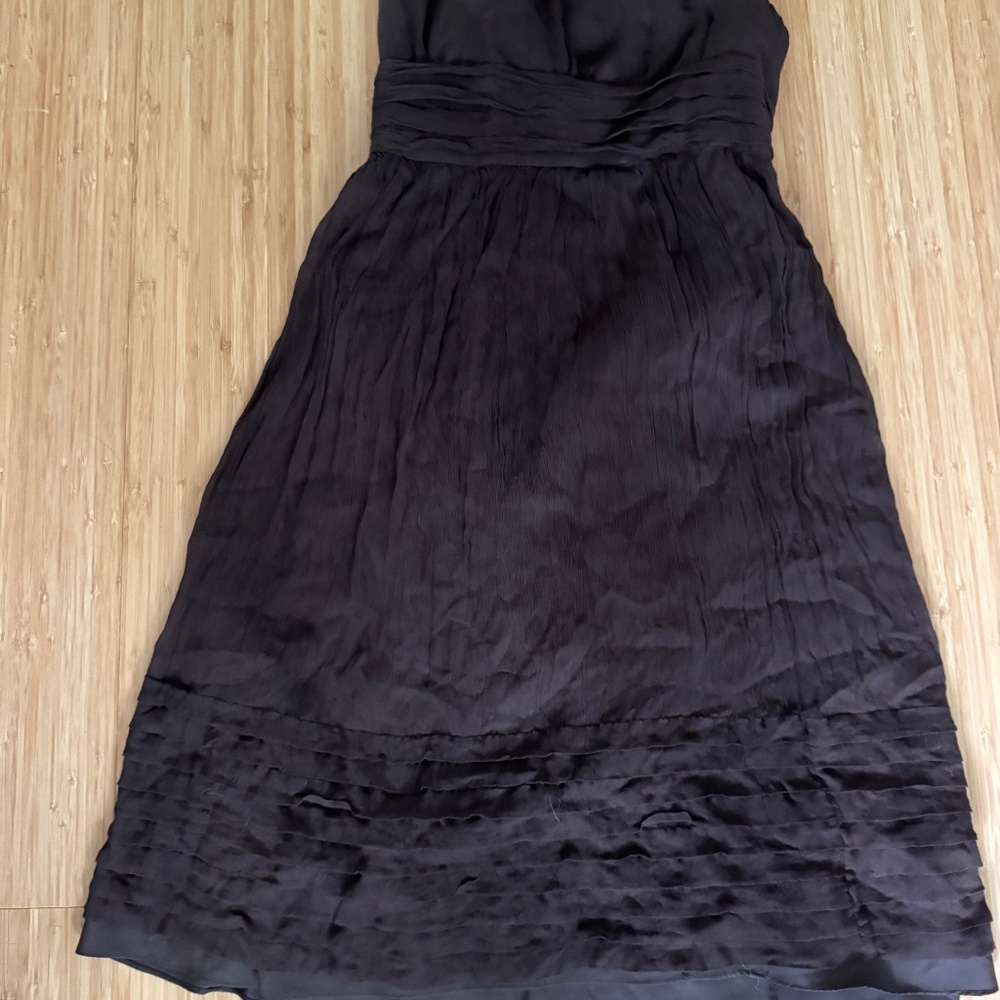 J Crew strapless cocktail dress dark brown